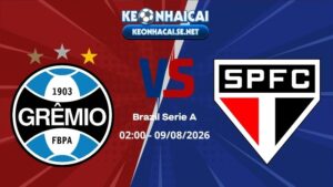 Soi Kèo Gremio vs Sao Paulo 02h00 09/08/2026 - Brazil Serie A